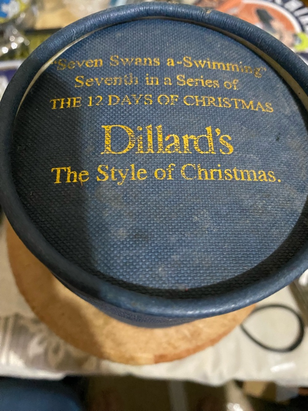 Dillard's The Style of Christmas Decorative Box - Navy & Gold